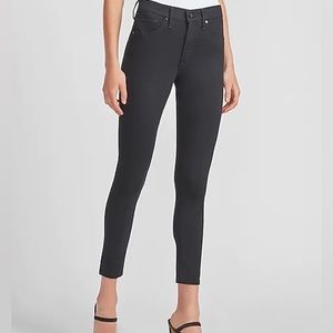 Black EXPRESS Mid Rise Skinny Jeans